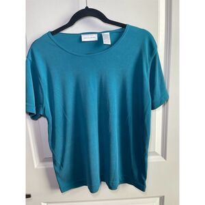 Pierre Cardin Women's XL Blue Short Sleeve T-Shirt Casual Spring‎